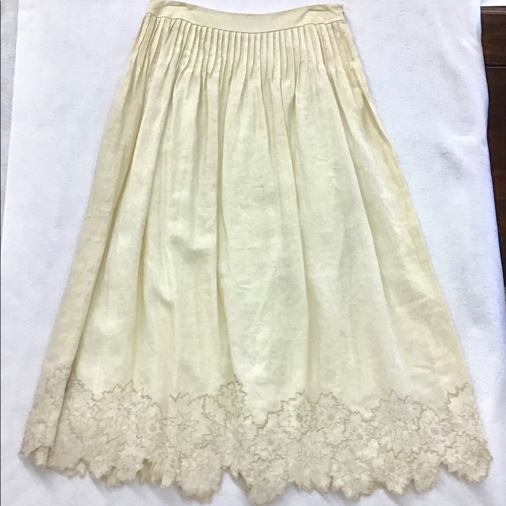 Worth Couture Linen Skirt